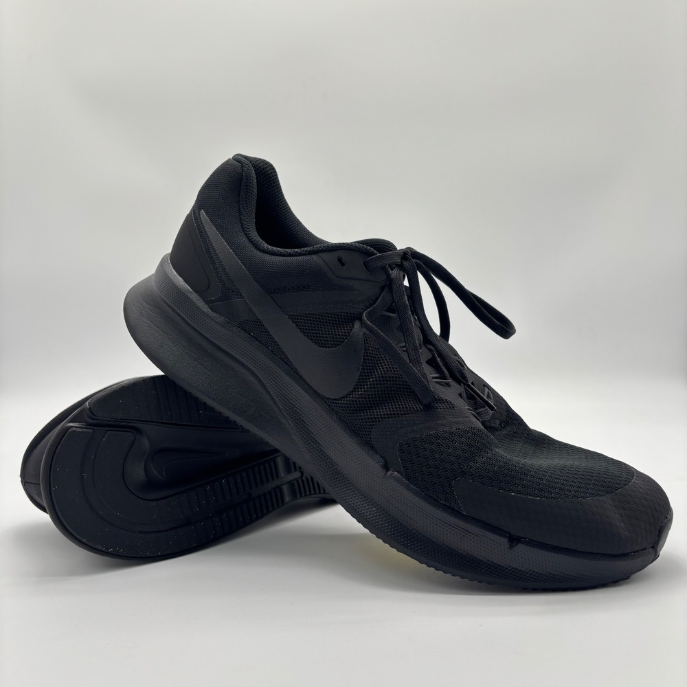 Nike Air Zoom Structure 24 Mens Running Shoes Triple Black Cushioned  Size 13